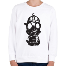 PRINTFASHION Metro Toxic Gas Mask (Fekete) - Gyerek pulóver - Fehér gyerek pulóver, kardigán