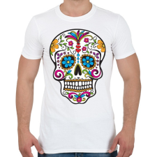 PRINTFASHION mexikói Koponya, - Férfi póló - Fehér férfi póló
