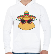 PRINTFASHION Mexikói nachos - Férfi kapucnis pulóver - Fehér férfi pulóver, kardigán