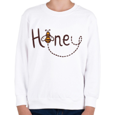 PRINTFASHION Méz - Honey - Gyerek pulóver - Fehér gyerek pulóver, kardigán