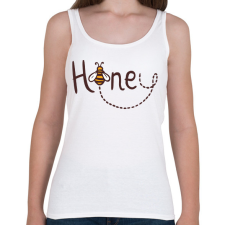 PRINTFASHION Méz - Honey - Női atléta - Fehér női trikó