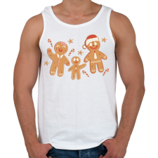 PRINTFASHION Mézeskalács család - Férfi atléta - Fehér atléta, trikó