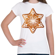 PRINTFASHION Mézeskalács csillag - Női póló - Fehér női póló