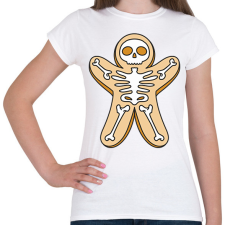 PRINTFASHION Mézeskalács csontváz - Női póló - Fehér női póló