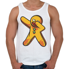 PRINTFASHION Mézeskalács dab - Férfi atléta - Fehér