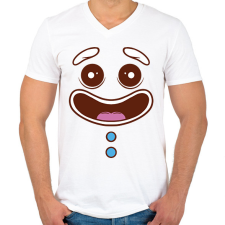 PRINTFASHION Mézeskalács fej - Férfi V-nyakú póló - Fehér férfi póló