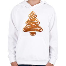 PRINTFASHION Mézeskalács fenyő - Gyerek kapucnis pulóver - Fehér gyerek pulóver, kardigán