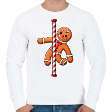 PRINTFASHION Mézeskalács - Férfi pulóver - Fehér férfi pulóver, kardigán