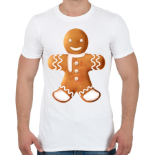 PRINTFASHION Mézeskalács figura - Férfi póló - Fehér férfi póló