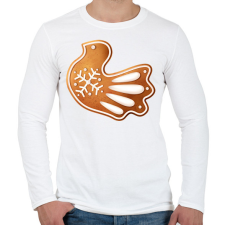 PRINTFASHION Mézeskalács galamb - Férfi hosszú ujjú póló - Fehér férfi póló