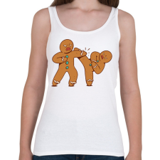 PRINTFASHION Mézeskalács karate - Női atléta - Fehér női trikó