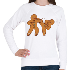 PRINTFASHION Mézeskalács karate - Női pulóver - Fehér női pulóver, kardigán