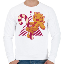 PRINTFASHION Mézeskalács tánc - Férfi pulóver - Fehér férfi pulóver, kardigán