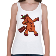 PRINTFASHION Mézeskalács unikornis táncol  - Női atléta - Fehér női trikó