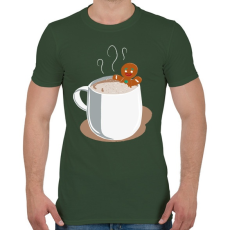 PRINTFASHION Mézi jakuzzi - Férfi póló - Katonazöld