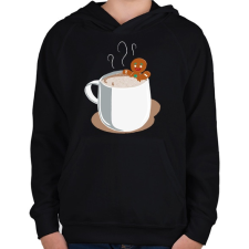 PRINTFASHION Mézi jakuzzi - Gyerek kapucnis pulóver - Fekete gyerek pulóver, kardigán