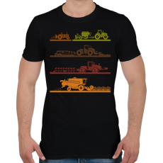 PRINTFASHION Mezőgazdasági gépek  - Férfi póló - Fekete