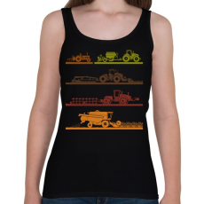 PRINTFASHION Mezőgazdasági gépek  - Női atléta - Fekete