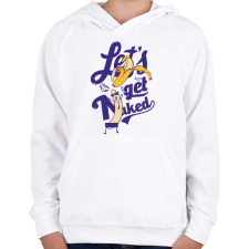 PRINTFASHION Meztelenül - Gyerek kapucnis pulóver - Fehér gyerek pulóver, kardigán