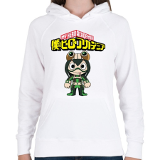 PRINTFASHION MHA Tsuyu Asui - Női kapucnis pulóver - Fehér női pulóver, kardigán