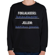 PRINTFASHION Mi a foglalkozásod? - Gyerek pulóver - Fekete