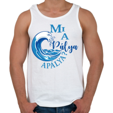 PRINTFASHION Mi a pálya, apálya? - Férfi atléta - Fehér atléta, trikó