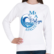 PRINTFASHION Mi a pálya, apálya? - Női pulóver - Fehér