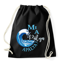 PRINTFASHION Mi a pálya, apálya? - Sportzsák, Tornazsák - Fekete tornazsák