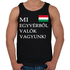PRINTFASHION Mi egyvérből valók vagyunk! - Férfi atléta - Fekete