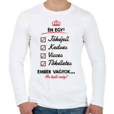 PRINTFASHION Mi kell még? - Férfi hosszú ujjú póló - Fehér