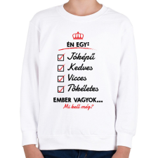 PRINTFASHION Mi kell még? - Gyerek pulóver - Fehér gyerek pulóver, kardigán