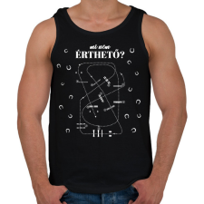 PRINTFASHION Mi nem érthető? - Férfi atléta - Fekete atléta, trikó