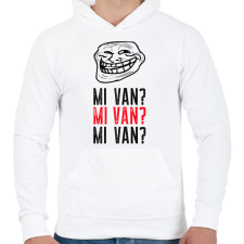 PRINTFASHION MI VAN MI VAN MI VAN - Férfi kapucnis pulóver - Fehér férfi pulóver, kardigán