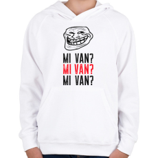 PRINTFASHION MI VAN MI VAN MI VAN - Gyerek kapucnis pulóver - Fehér