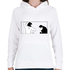 PRINTFASHION Mia&Vincent - Női kapucnis pulóver - Fehér