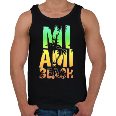 PRINTFASHION Miami beach - Férfi atléta - Fekete