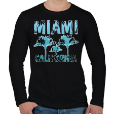 PRINTFASHION Miami california - Férfi hosszú ujjú póló - Fekete férfi póló