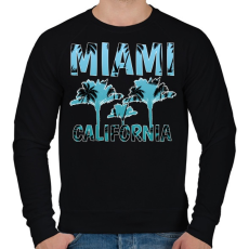 PRINTFASHION Miami california - Férfi pulóver - Fekete