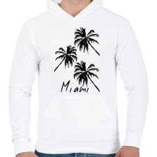 PRINTFASHION Miami  - Férfi kapucnis pulóver - Fehér férfi pulóver, kardigán