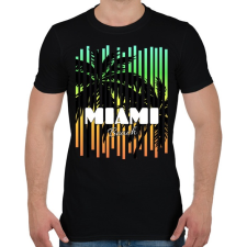 PRINTFASHION Miami  - Férfi póló - Fekete férfi póló