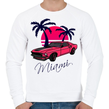 PRINTFASHION Miami  - Férfi pulóver - Fehér férfi pulóver, kardigán