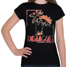 PRINTFASHION Miami  - Női póló - Fekete női póló