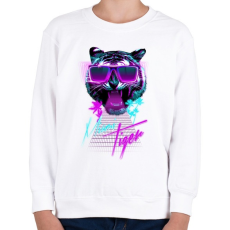 PRINTFASHION Miami tiger - Gyerek pulóver - Fehér