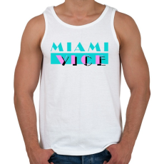 PRINTFASHION Miami Vice - Férfi atléta - Fehér
