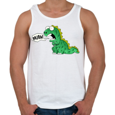 PRINTFASHION miaw dino - Férfi atléta - Fehér atléta, trikó
