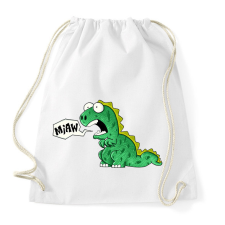 PRINTFASHION miaw dino - Sportzsák, Tornazsák - Fehér tornazsák