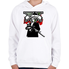 PRINTFASHION Michael - Gyerek kapucnis pulóver - Fehér gyerek pulóver, kardigán