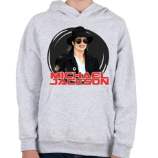 PRINTFASHION michael jackson 1 - Gyerek kapucnis pulóver - Sport szürke