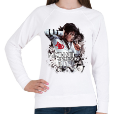 PRINTFASHION Michael Jackson Bad - Női pulóver - Fehér női pulóver, kardigán