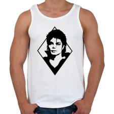 PRINTFASHION Michael Jackson - Férfi atléta - Fehér atléta, trikó